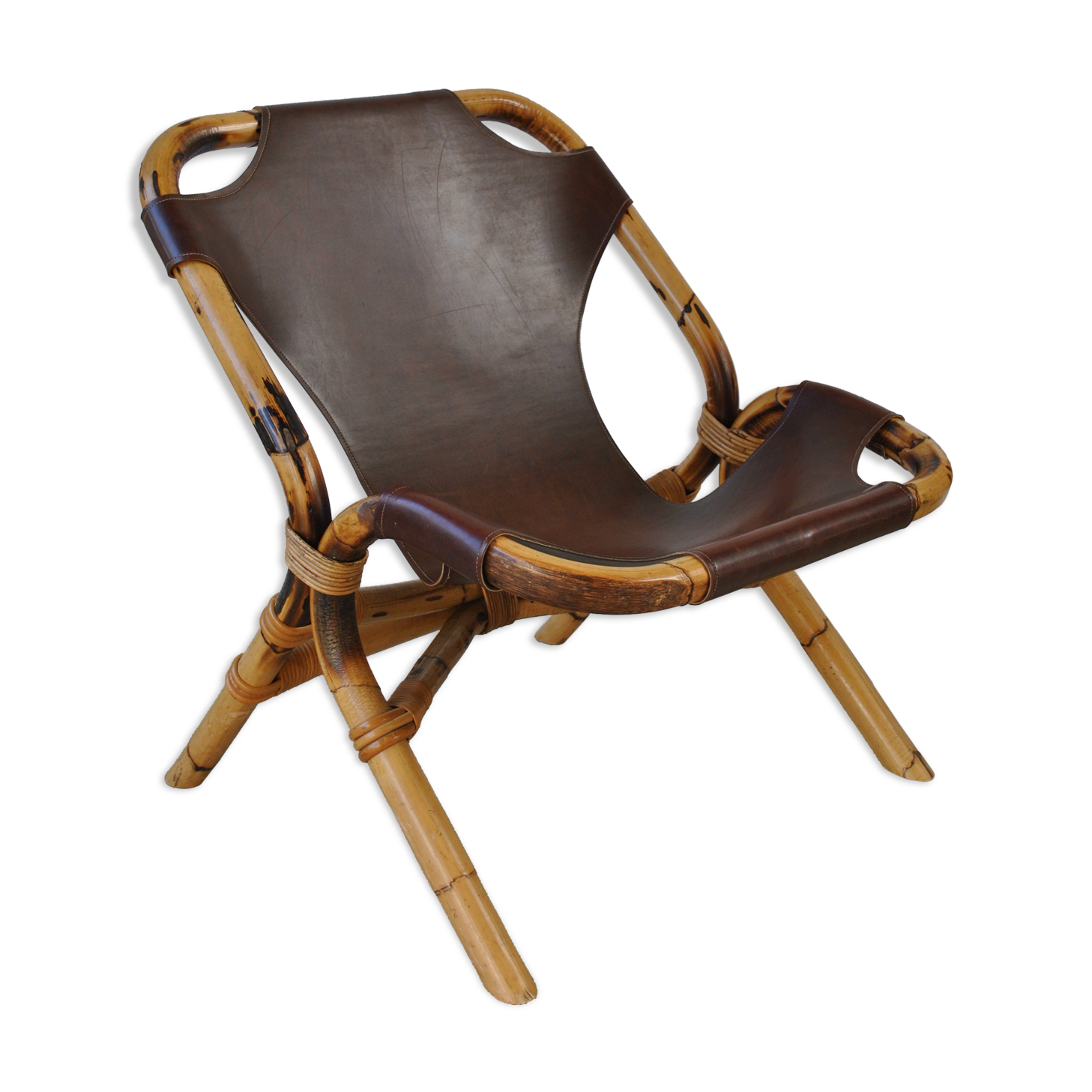 Fauteuil cuir Rohé Noordwolde 1960