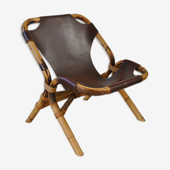 Fauteuil cuir Rohé Noordwolde 1960