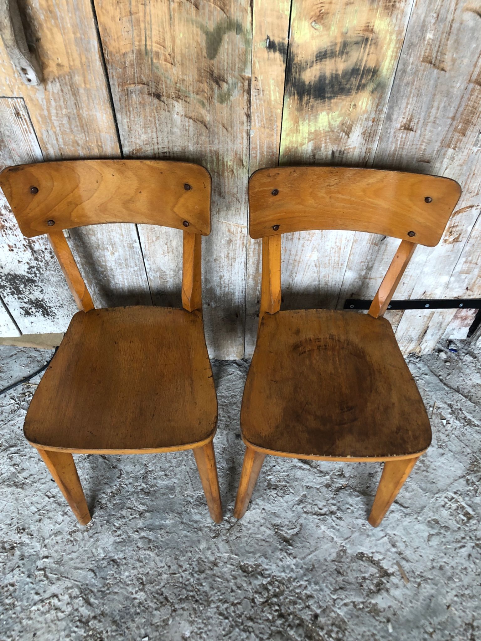 Pair of bistro chair luterma vintage wood