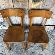 Pair of bistro chair luterma vintage wood