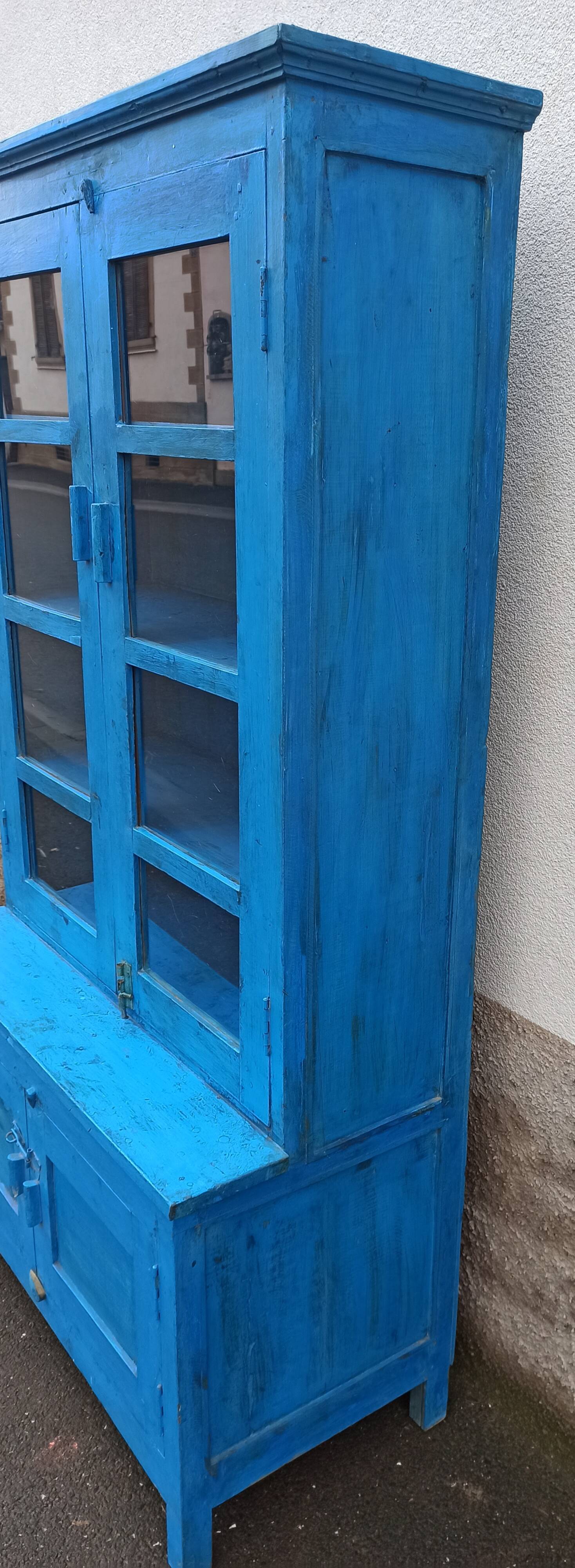 Blue wooden dresser