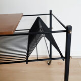 Table porte-électrophone, porte vinyles, vintage, table d'appoint, console,  desserte