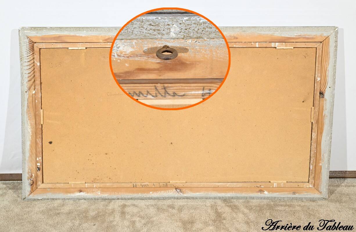 Oil Painting on Hardboard “Trawler and Tuna Boats”, signed G.Lhermitte – Mid 20th century