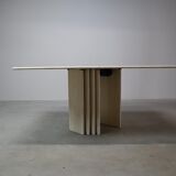 Travertine dining table, Italy 1960s