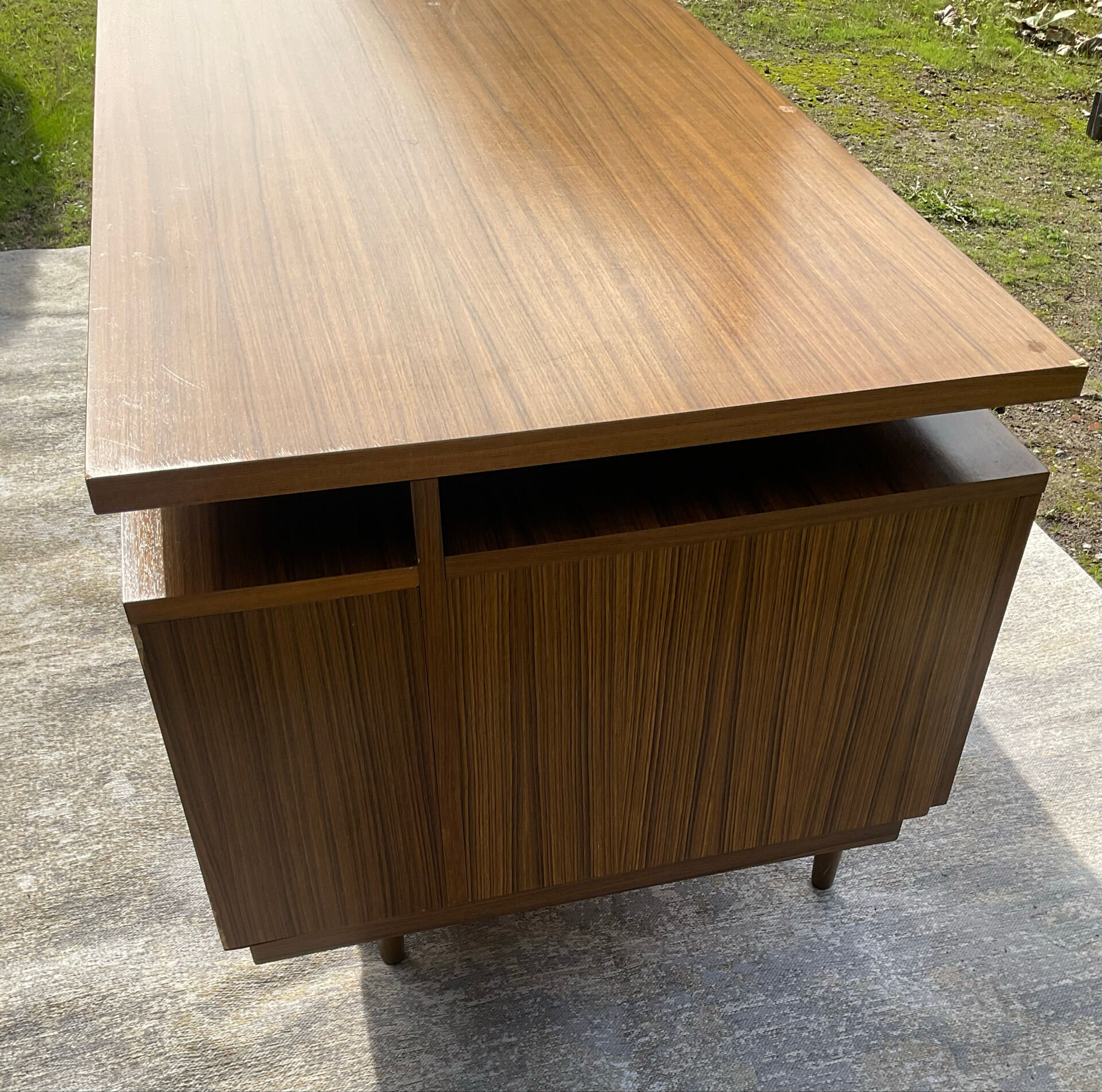 Vintage double-sided executive desk from the 1960s.
