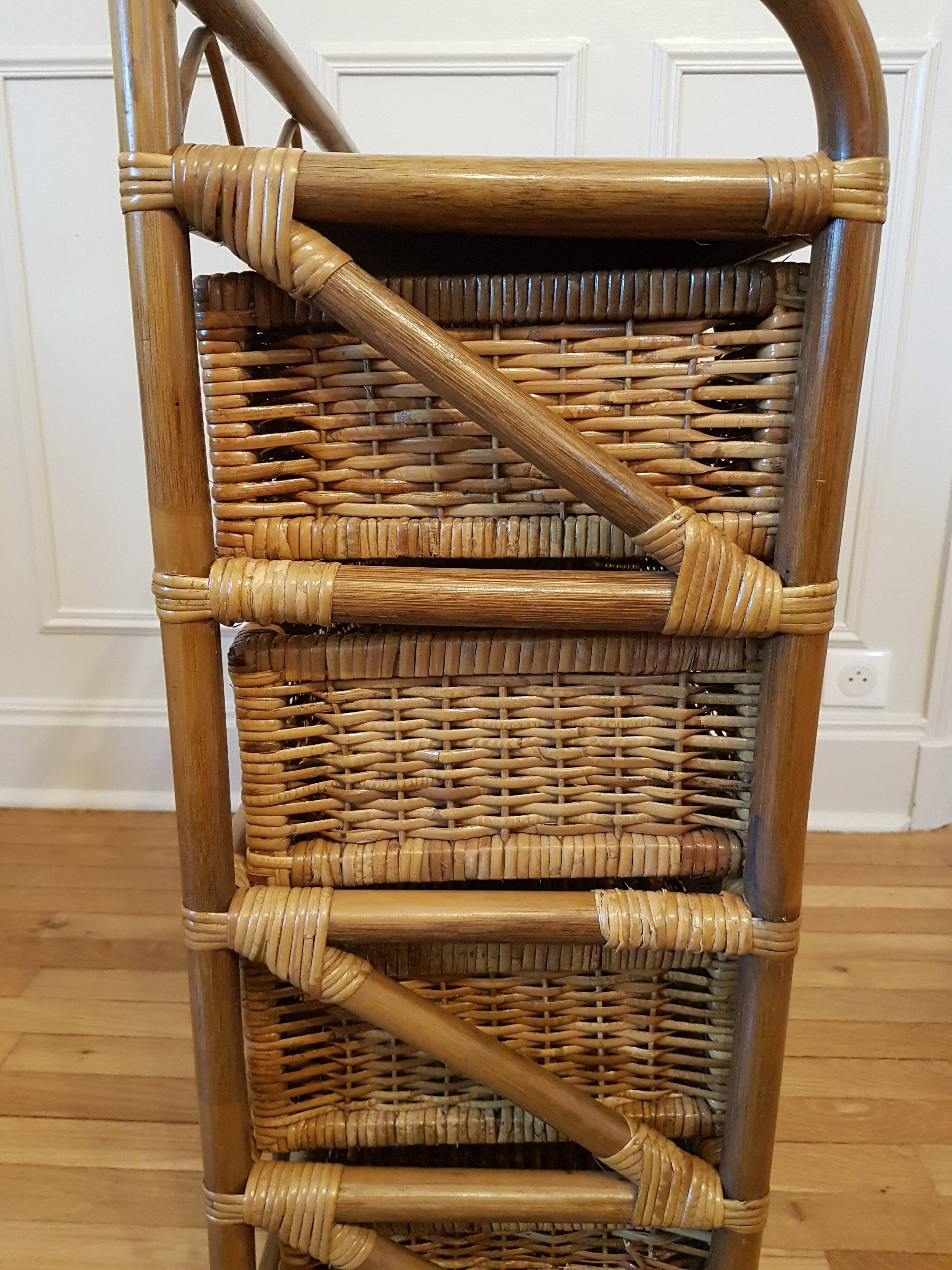 Rattan chest of drawers