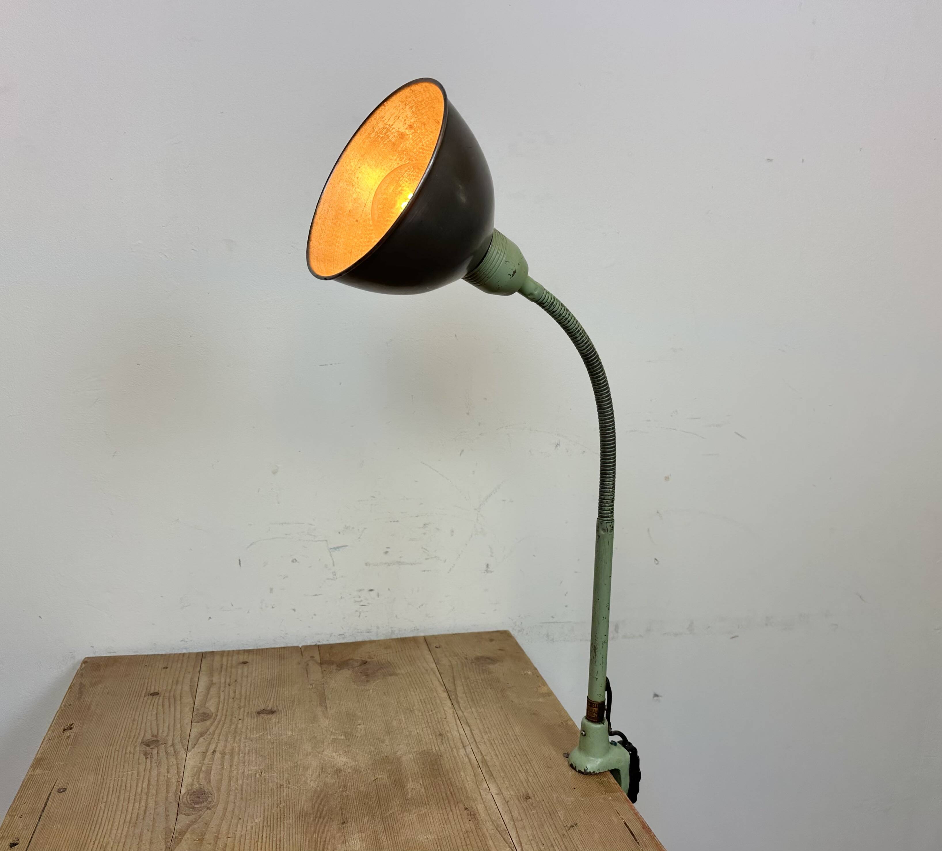 Lampe de Bureau Industrielle à Col de Cygne de Instala Děčín, 1960s
