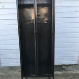 Antique riveted metal cloakroom