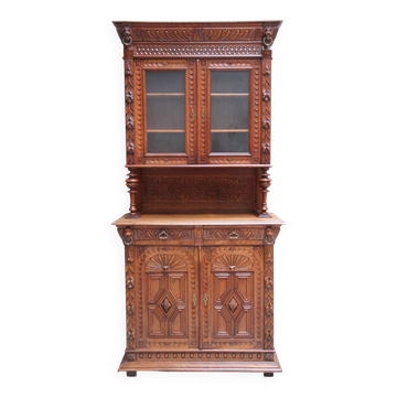 Imposing Neo-Renaissance oak sideboard, late 19th century.