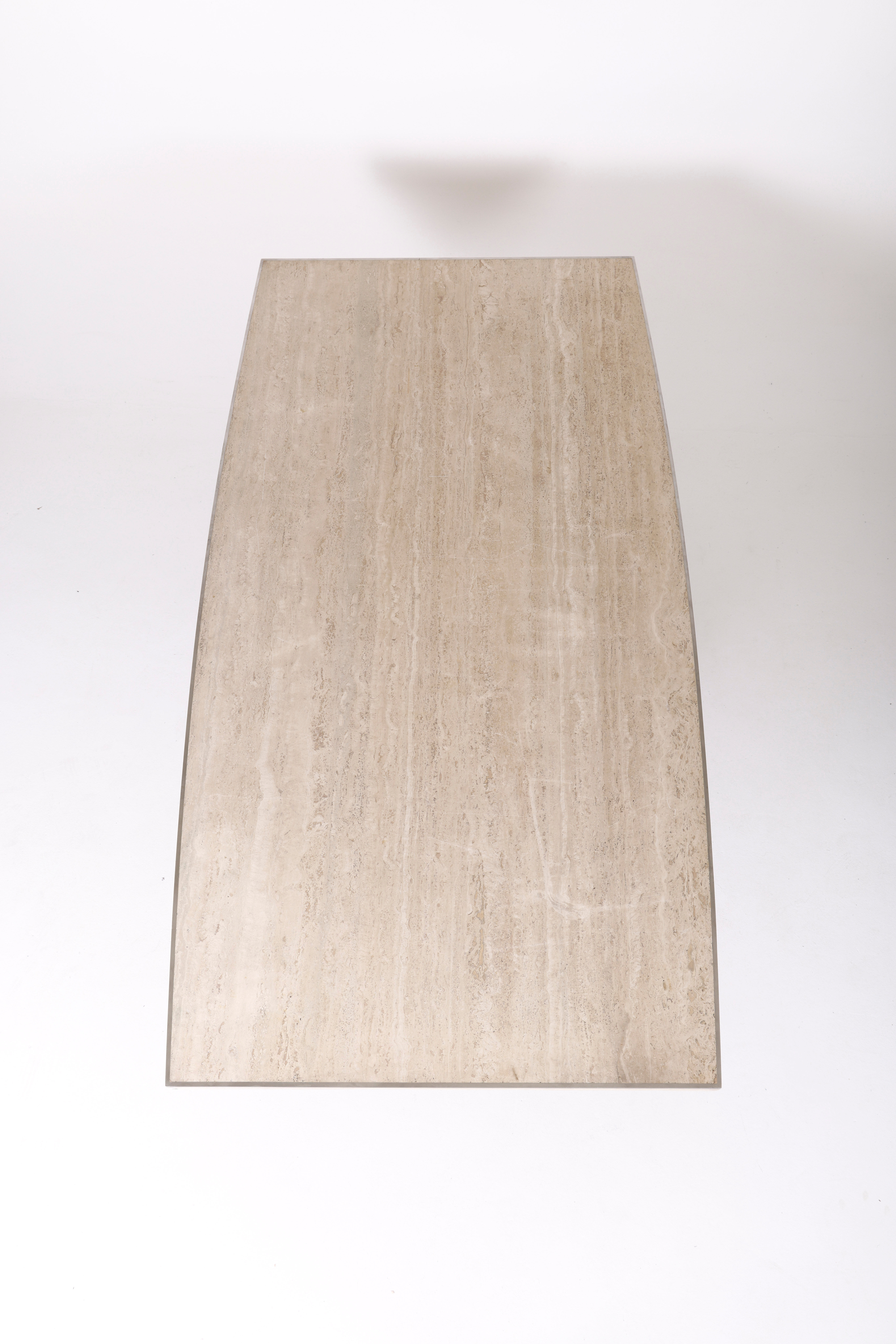 Travertine dining table, 1970s