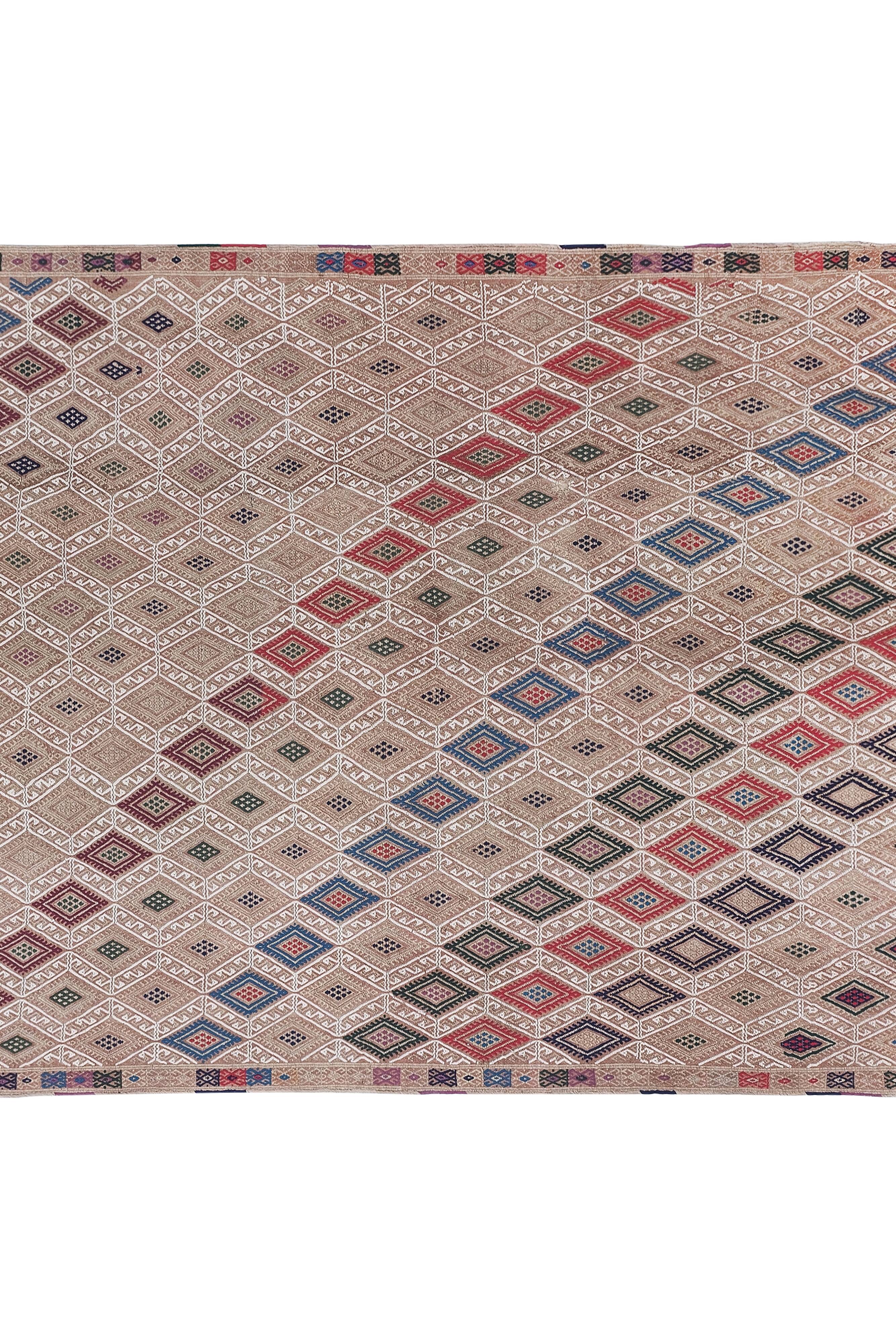 Vintage Turkish Oushak Handwoven Rug 152x212 cm