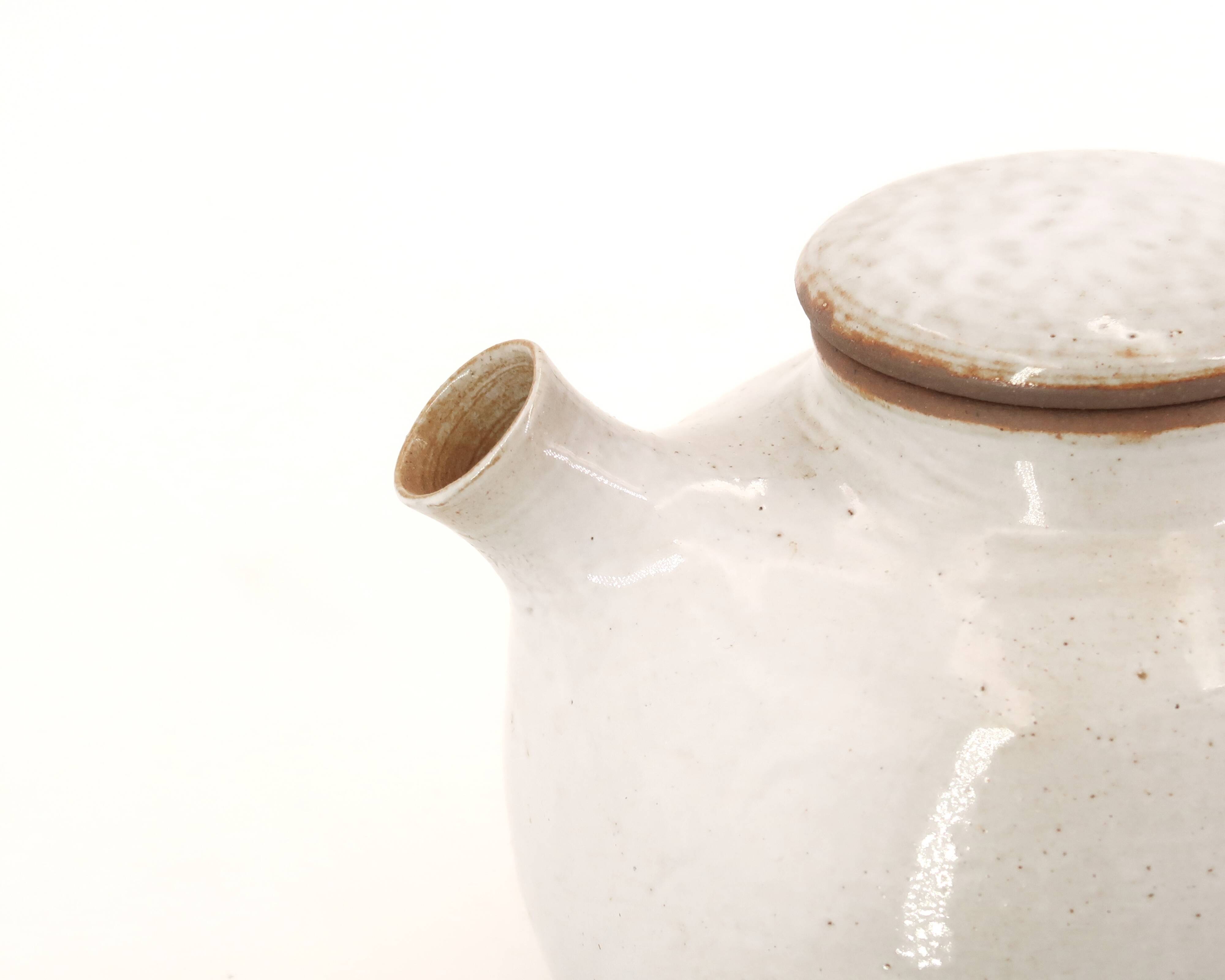 Stoneware teapot by Jeanne and Norbert Pierlot, 1960s ceramic