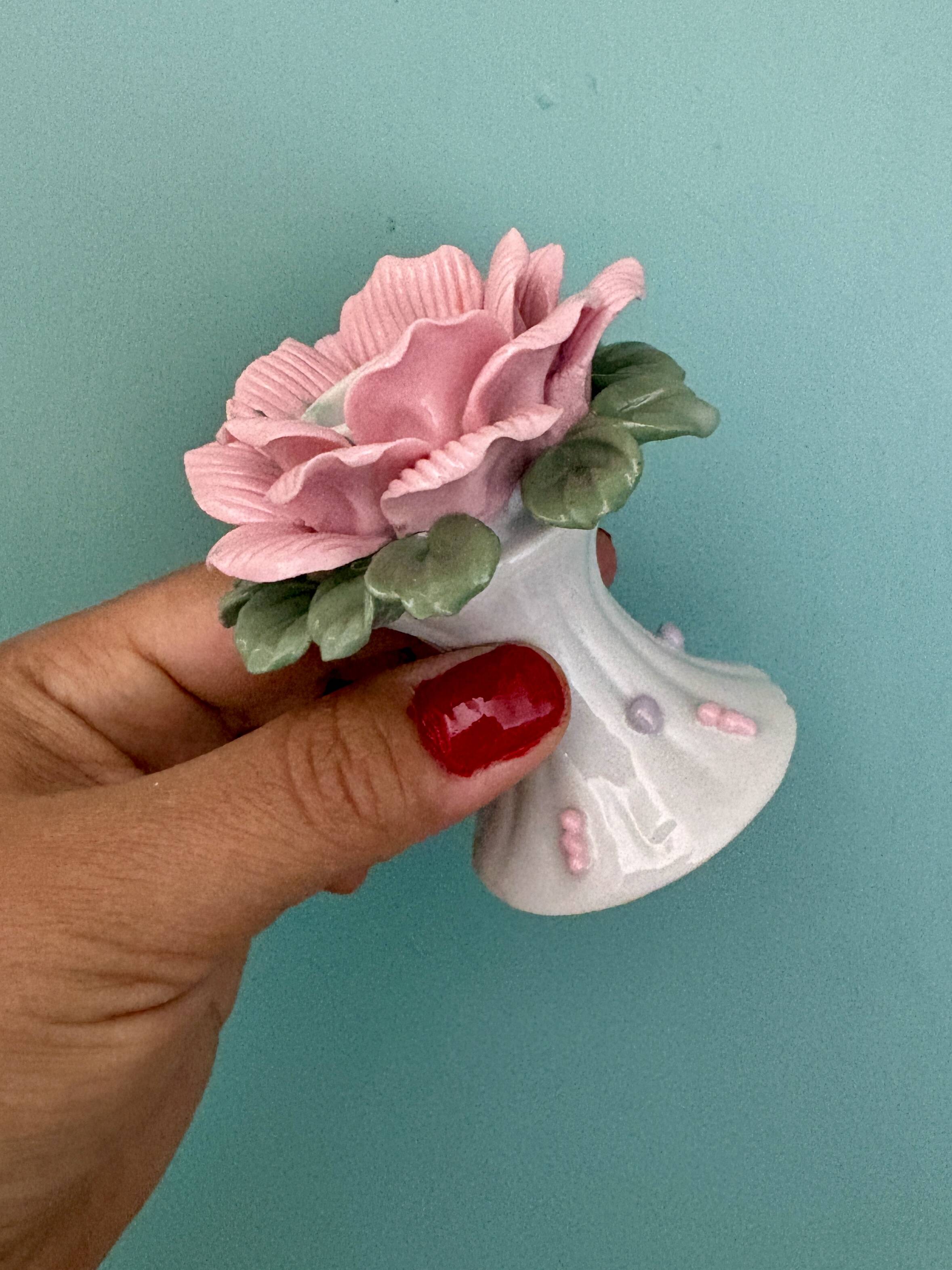 Set of 6 vintage ceramic candle holders