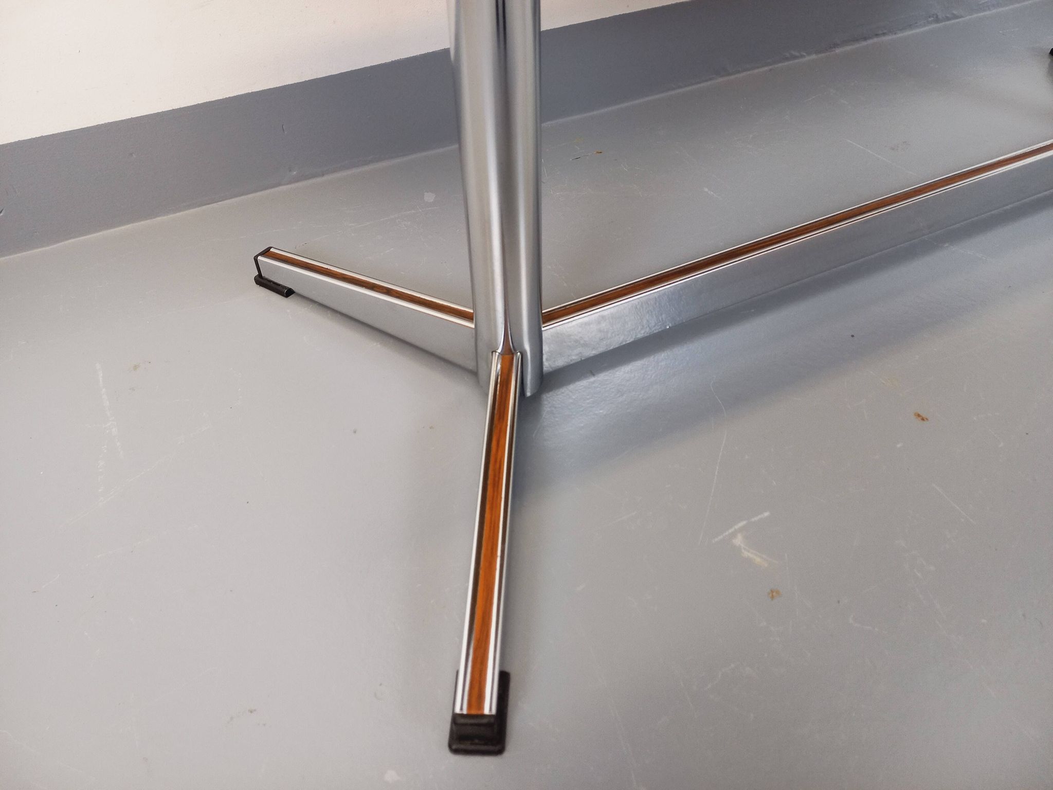 Vintage ceramic and chrome metal coffee table from the 70s