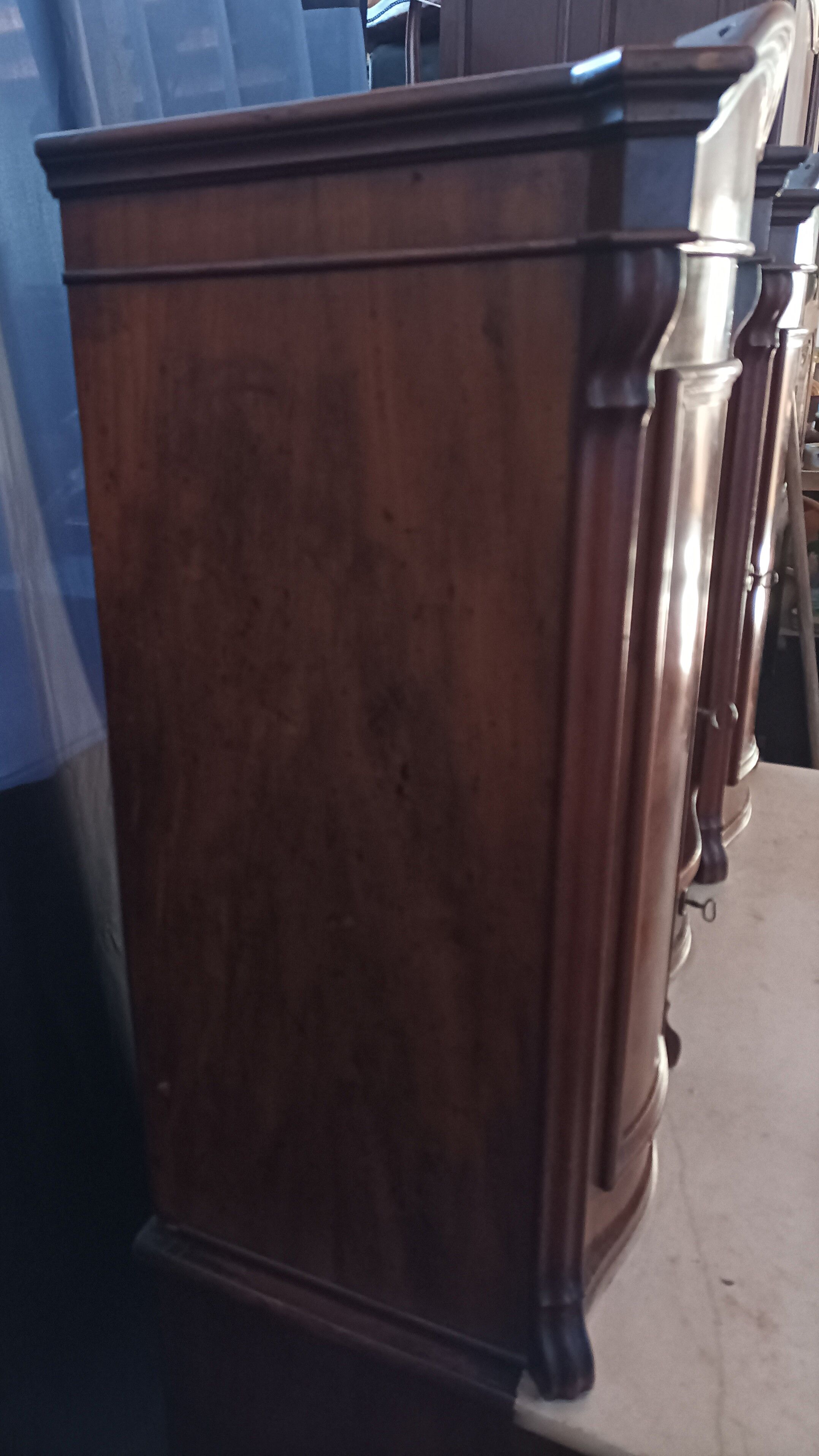 English mahogany shelf sideboard 19th