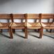4 straw and wood chairs