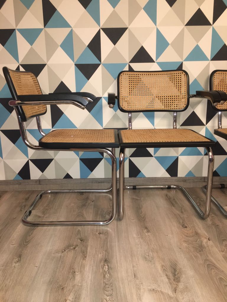 Set of 6 armchairs Marcel Breuer b64 vintage made in italy