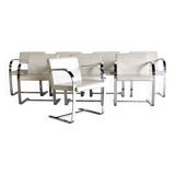 A set of eight BRNO chairs by Mies Van Der Rohe, 1980s.