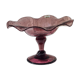 Fruit cup, amethyst bubbled glass compotier