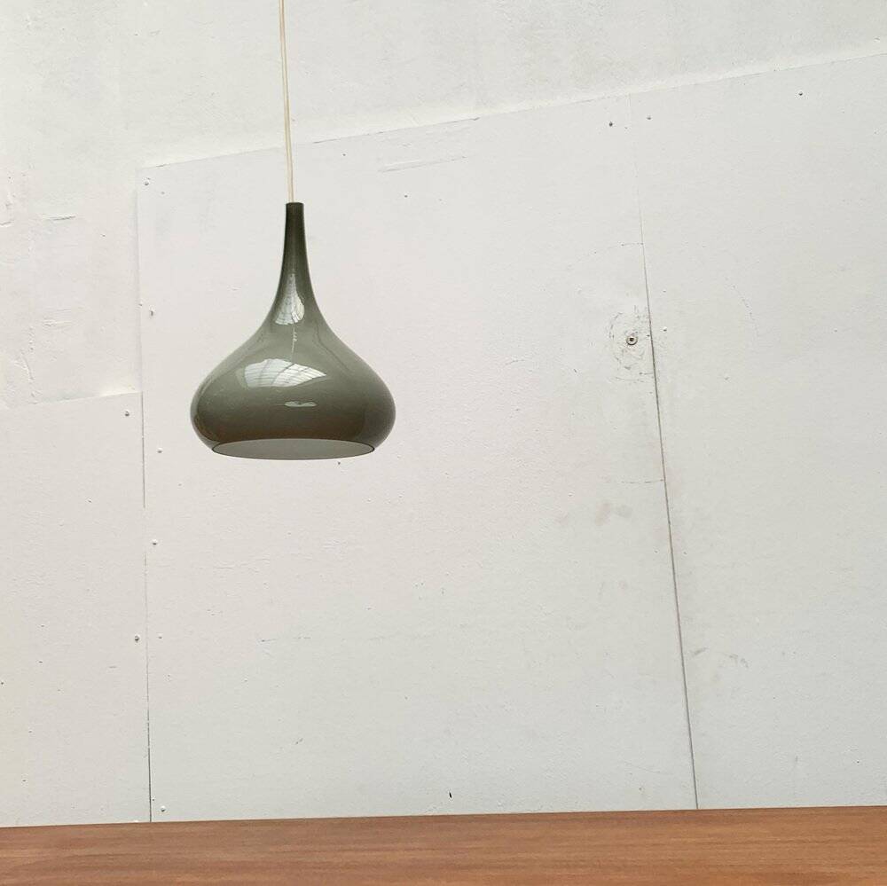 Mid-century Danish glass tulip pendant lamp by Nordisk Solar and Holmegaard, 1960s.