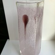Pink and purple blown bubble glass vase 1960s 1970s