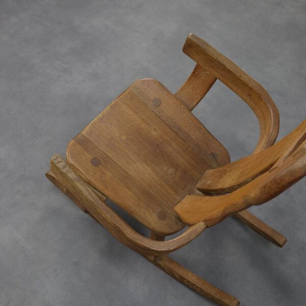 Fauteuil à bascule brutaliste de De Puydt, années 1970