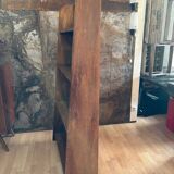 1950s raw wood bookcase