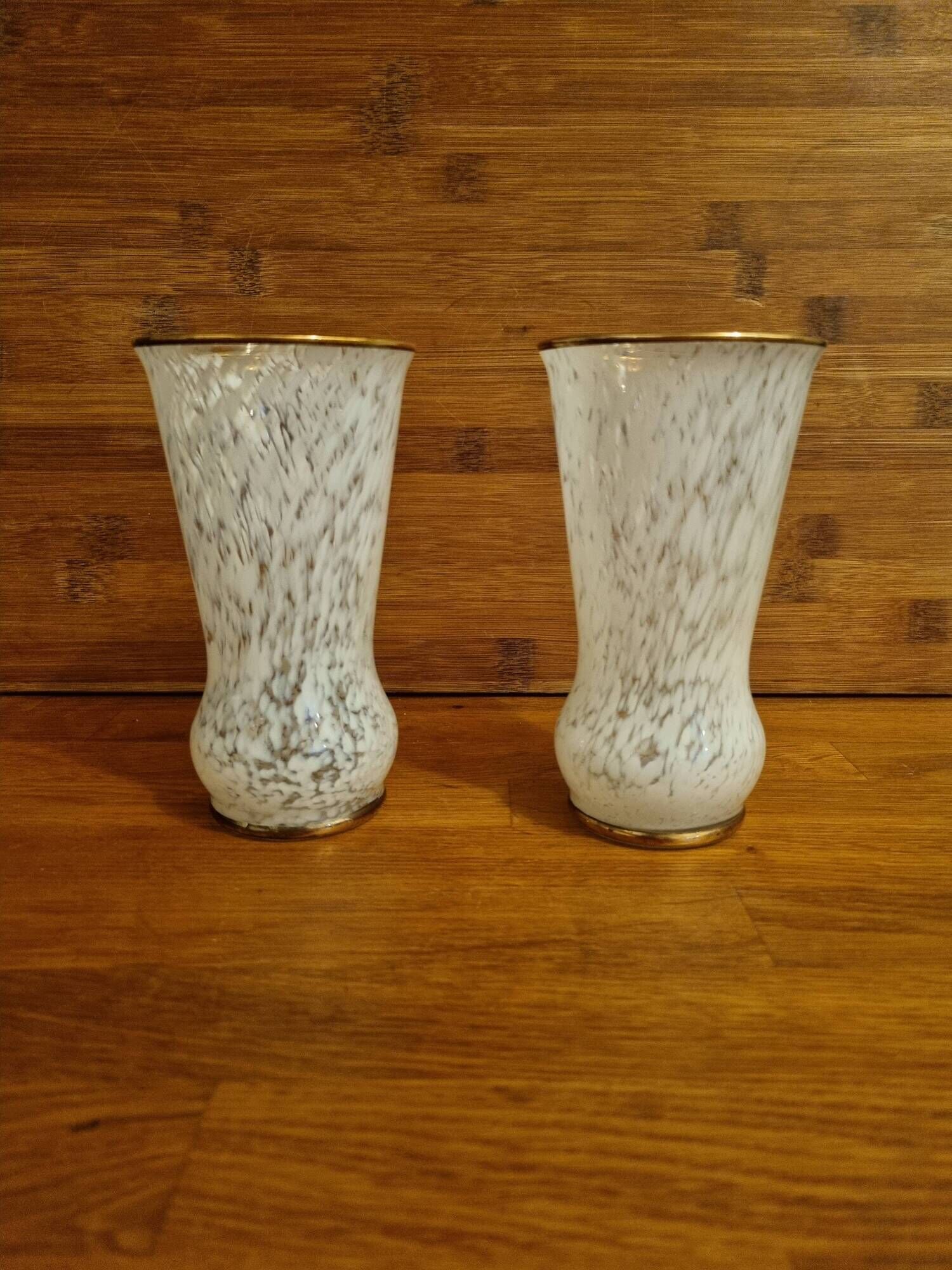 Pair of glass vases from Clichy, late 19th/early 20th century