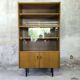 Vintage modernist display cabinet in wood