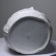 Large cache pot owl head vintage Italian white earthenware