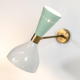 Wall lamp sage green & white