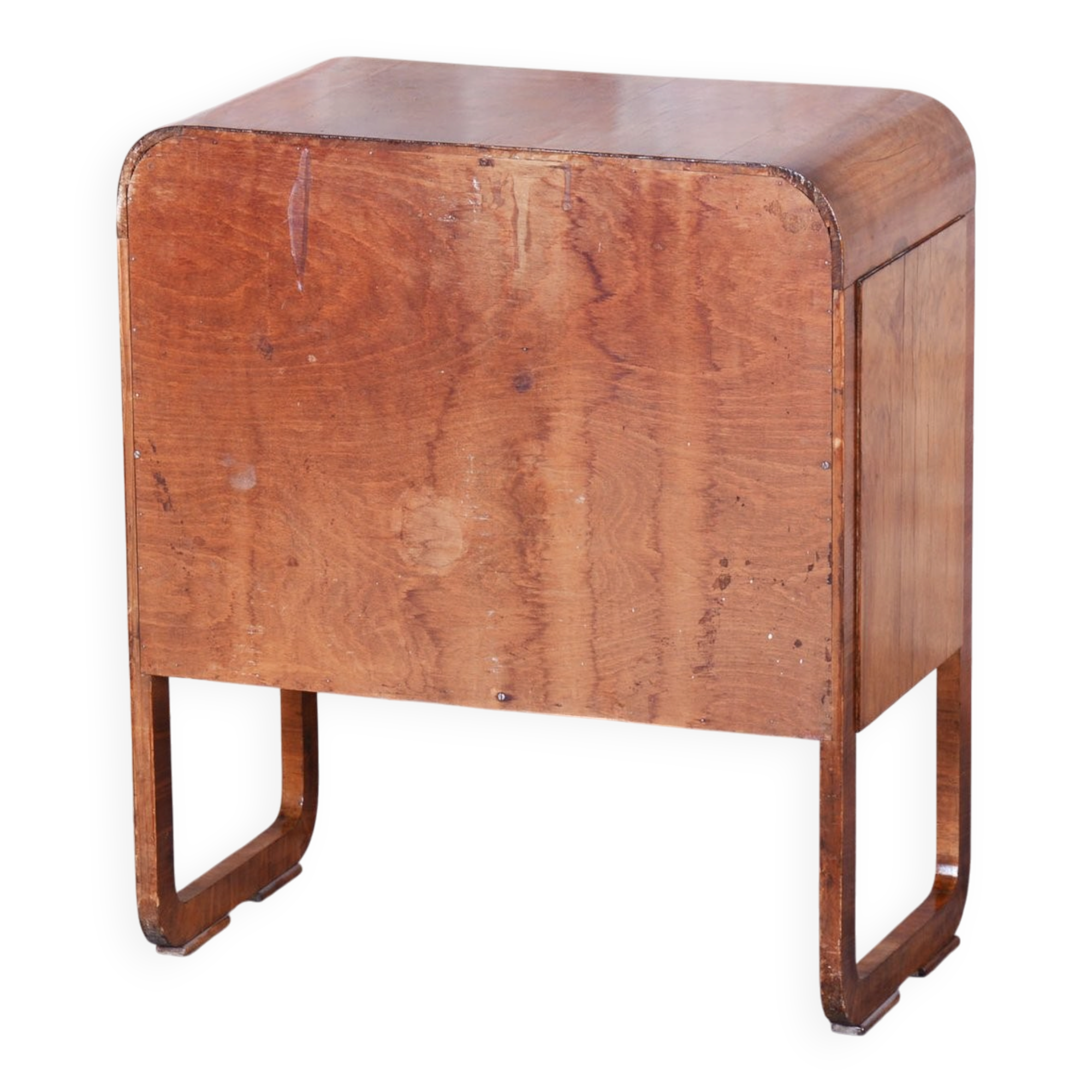 Art Deco Cabinet in Walnut & Veneer, Czech, 1920s