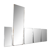 Ensemble de cinq miroirs anciens de différentes tailles vers 1900
