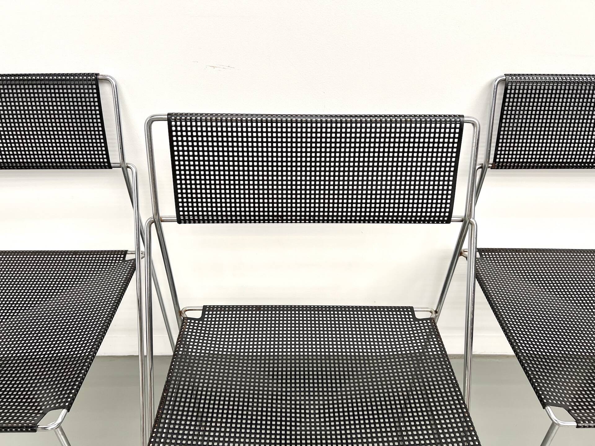 Set of 6 Nuova X-Line chairs, 1977