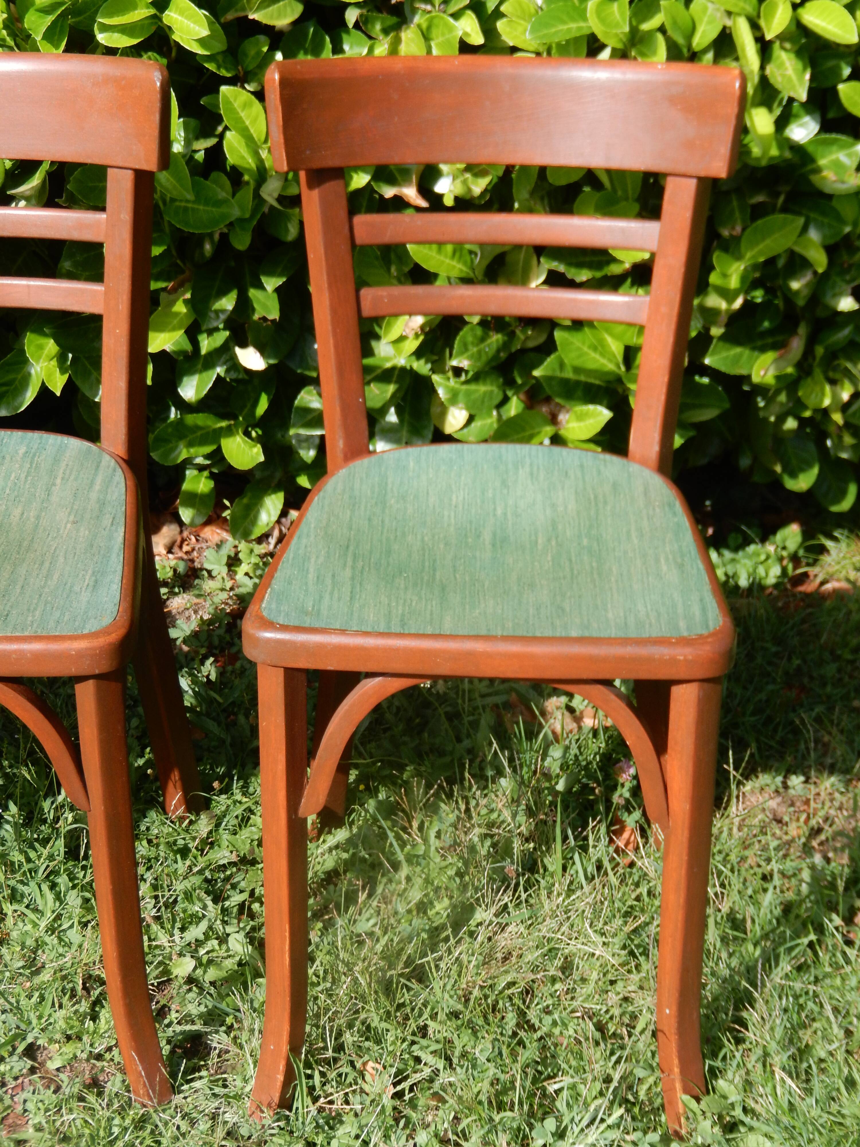 Set of 4 superb vintage Baumann bistro chairs.