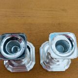 Pair of antique silver-plated candlesticks