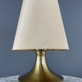 Pair of brass lamps, modernist design, 20th century