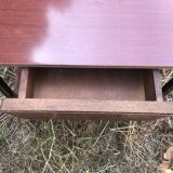 Bedside table or nightstand Formica brown 60s vintage
