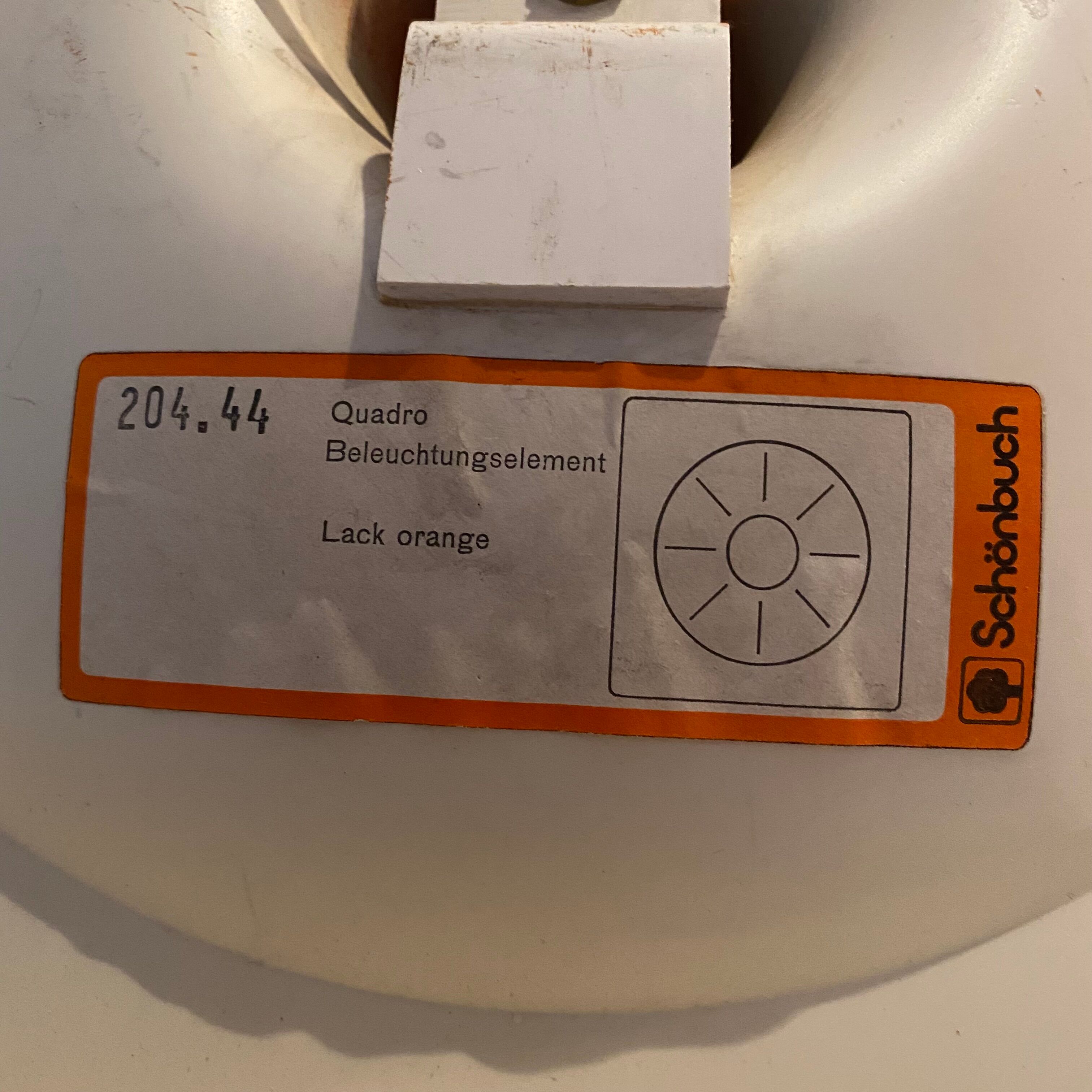 Pair of Quadro wall lamps by Jurgen Lange for Schönbuch. 1970