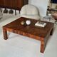 Coffee table made of solid elm burl, patchwork, Belgium, 1990s