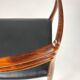 Danish Modern roosewood and leather Mod. 62 Niels Møller chair, 1962