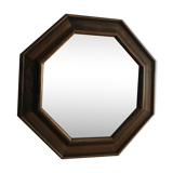 Octagonal mirror wooden frame