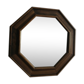 Octagonal mirror wooden frame