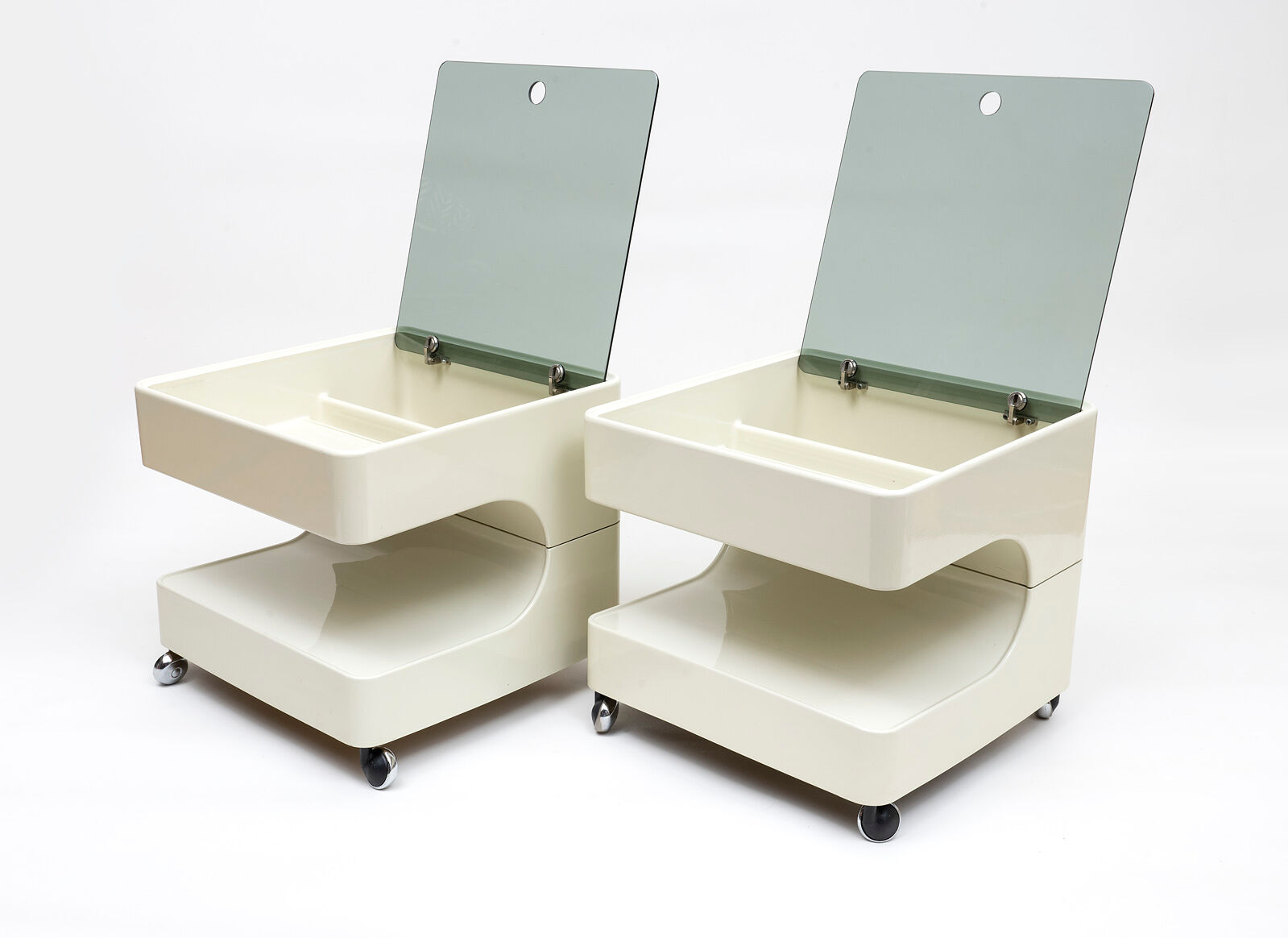 Space age night stands / side tables by Opal, Germany 1970