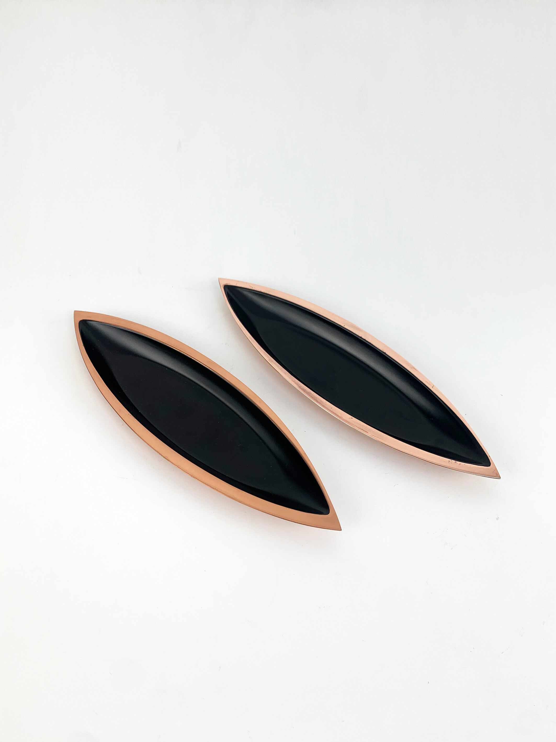 Pair of scandinavian copper cups or bowls ystad metall, design gunnar ander, sweden