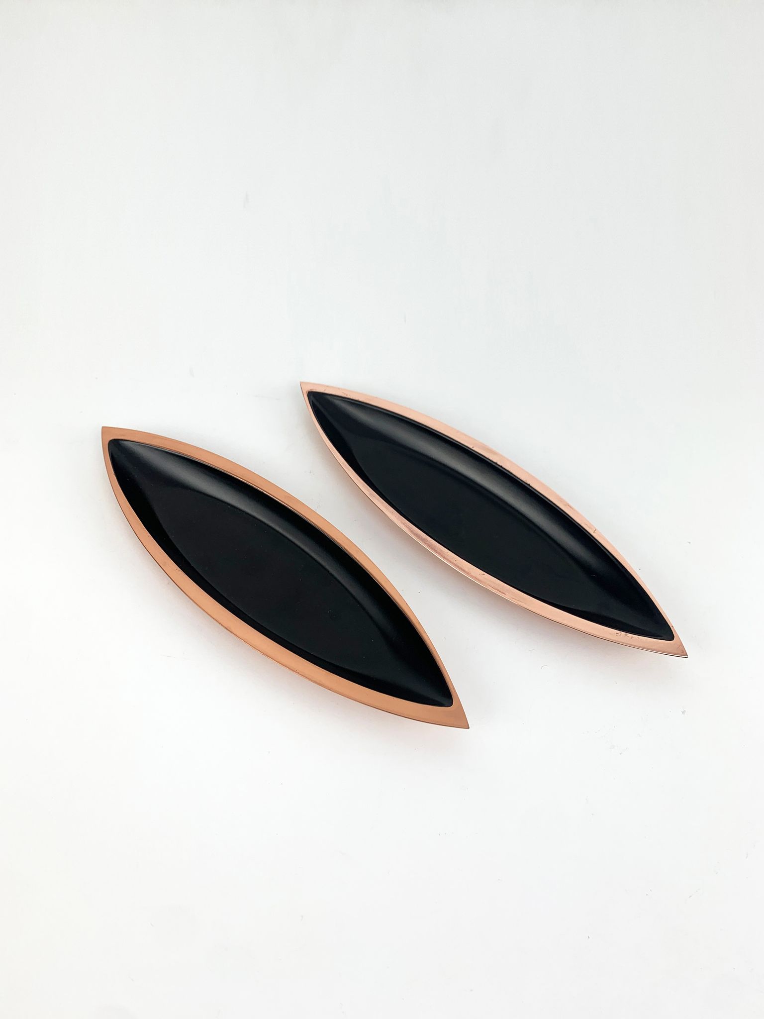 Pair of scandinavian copper cups or bowls ystad metall, design gunnar ander, sweden