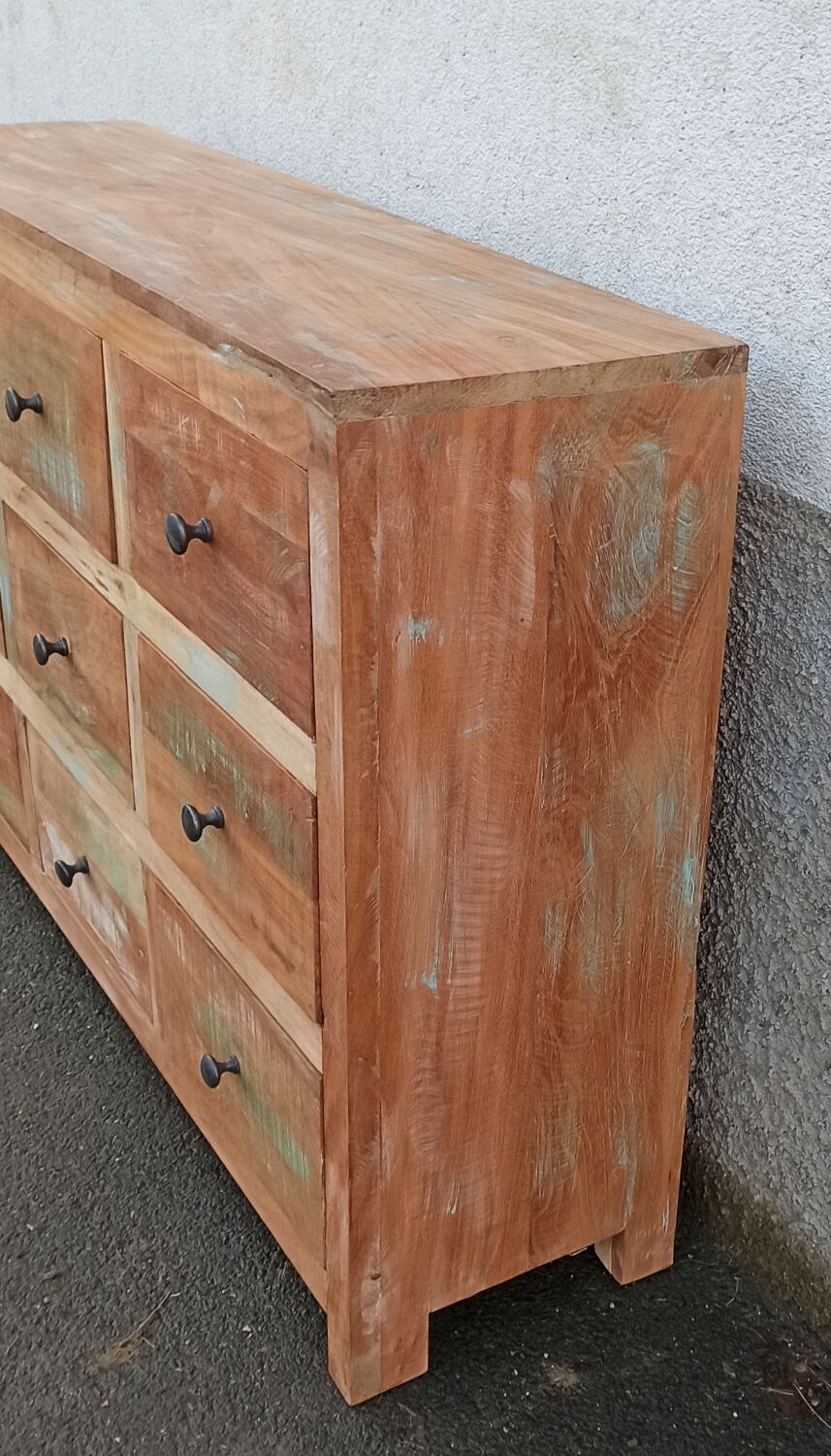 Old wooden chest of drawers 9 drawers