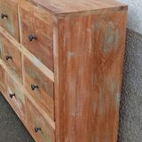 Old wooden chest of drawers 9 drawers