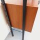 Vintage Italian double modular shelf bookcase in teak and metal