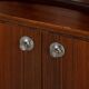 20thC ITALIAN STANDING DRY BAR IN HARDWOOD & CREAM LAMINATE c.1970